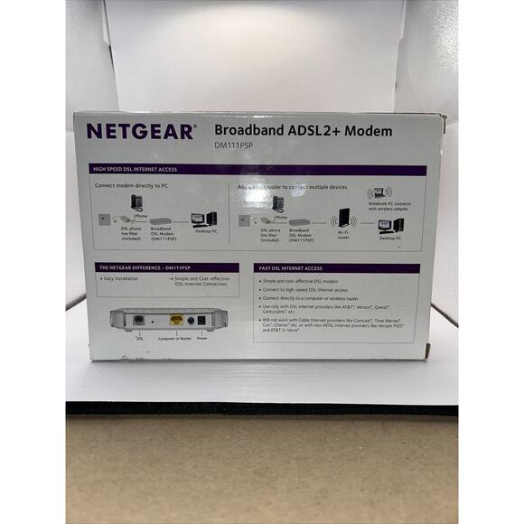 Netgear DSL Broadband , DM111PSP, ADSL2+ Modem Missing CD - Picture 5 of 8